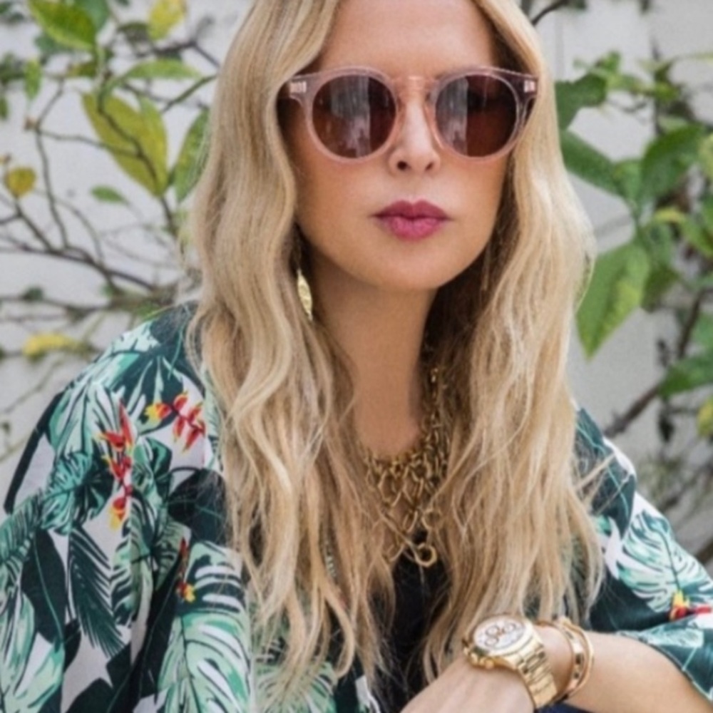Bonnie Clyde the Hill pink retro round sunglasses